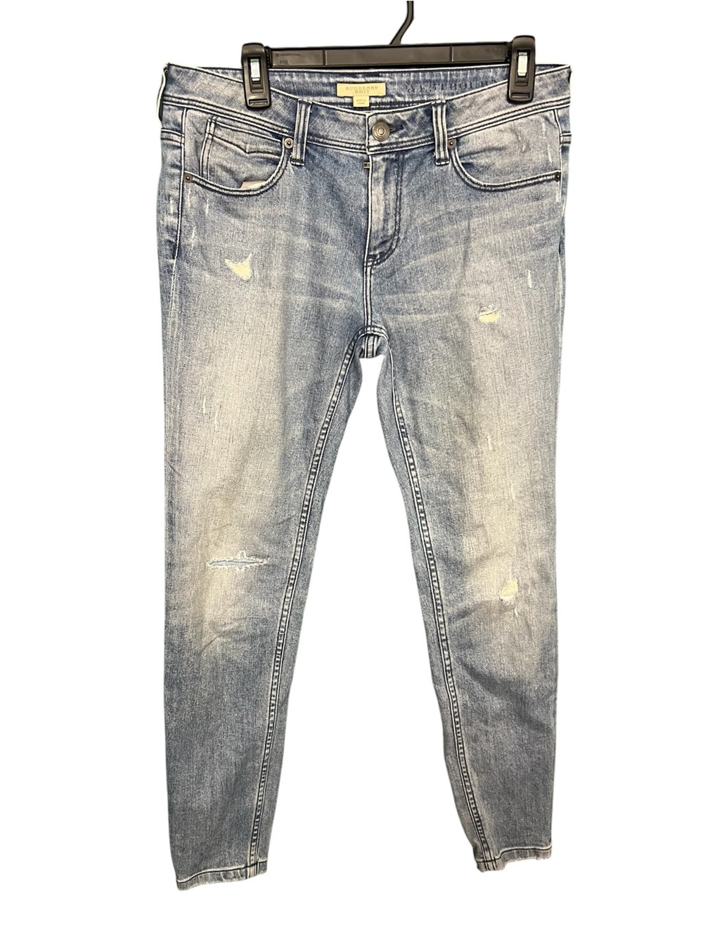 👖 Burberry Brit Westbourne Distressed Skinny Jeans Light Wash Designer Denim